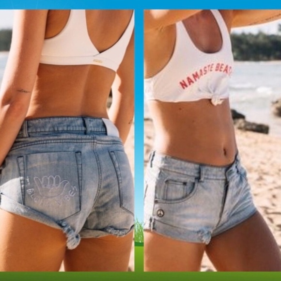 Spiritual Gangster Pants - NWT Spiritual Gangster Aloha Vibes Jean Shorts